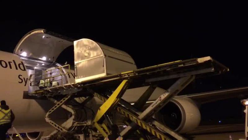 Vídeo: lote com 628 mil doses da Pfizer chega em Campinas (SP)