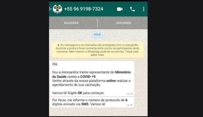 Golpistas usam Ministério da Saúde para fazer clonagem de Whatsapp 