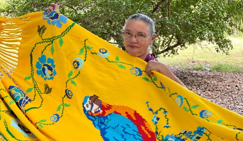 Exposição homenageia tradicional redeira de Limpo Grande