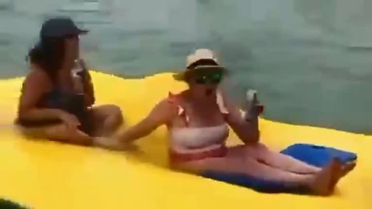 Mulheres são cercadas por grupo de tubarões em praia na Flórida