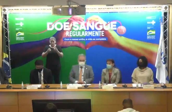 Marcelo Queiroga lança campanha de doação de sangue - (Foto: Reprodução Ministério da Saúde - 14.6.2021)