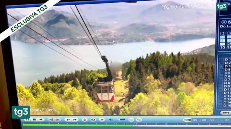 Vídeo mostra acidente com cabine de teleférico na Itália
