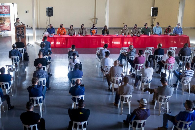Capacitação está sendo realizada no Aeroporto de Santo Antônio, onde fica instalado o 2° Pelotão Independente CBM. - Foto por: Christiano Antonucci|Secom-MT
