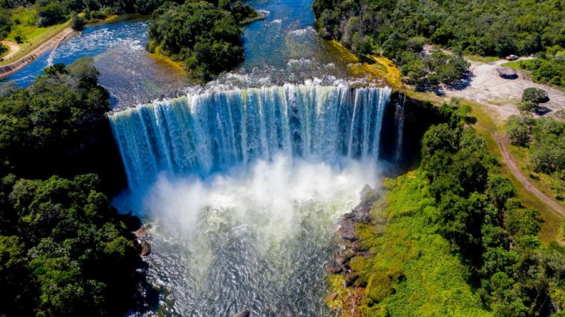 Cachoeira Salto Belo fica na cidade de Campo Novo do Parecis, Mato Grosso. - Foto por: Rafael D Marques/Secom-MT