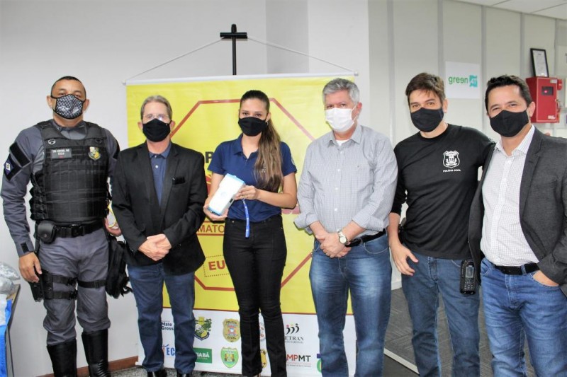Entrega de 50 novos etilômetros para uso das forças de segurança pública - Foto por: Carolina Alonso/Detran-MT