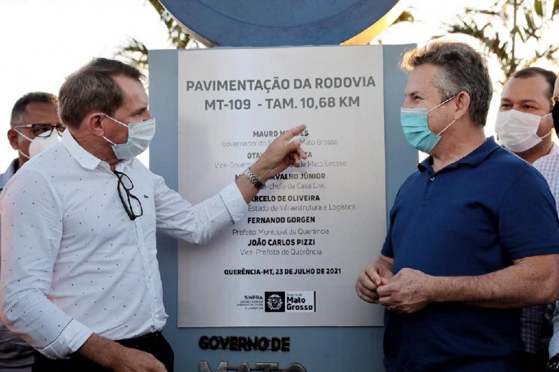 Governador entrega asfalto novo do Rodoanel e lança licitação para pavimentar 41,2 km da MT-110 em Querência - Foto por: Mayke Toscano