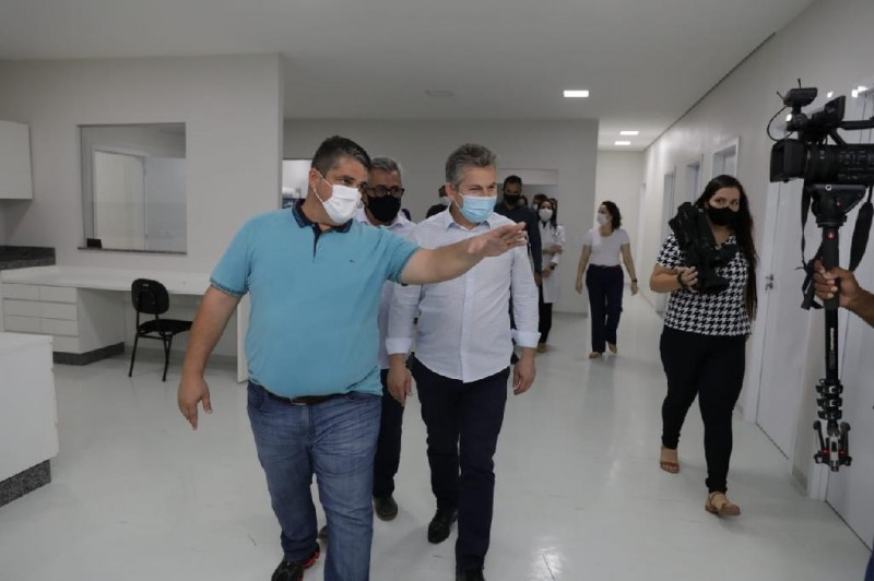Governador Mauro Mendes inaugura leitos de UTI, entrega equipamentos e firma parcerias com Prefeitura de Guarantã do Norte - Foto por: Tchelo Figueiredo