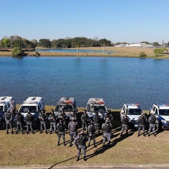 Com 30 policiais, a PM seguirá com o reforço policial até segunda- feira(02.08). - Foto por: 15º CR