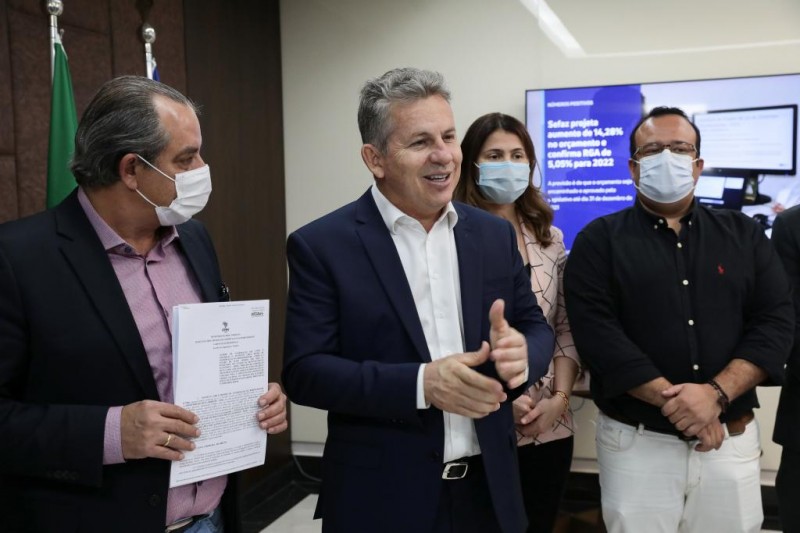 O governador Mauro Mendes durante o anúncio - Foto por: Mayke Toscano/Secom-MT