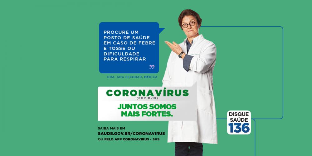 Juntos somos mais fortes: campanha publicitária é lançada para conscientização sobre coronavírus