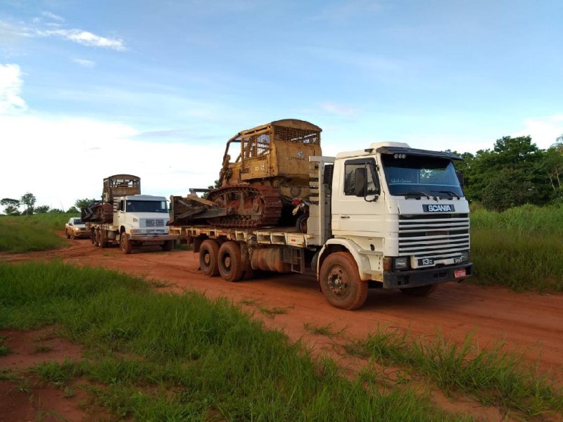 Apreensão de máquinas usadas em desmatamento ilegal em Brasnorte - Foto por: Sema-MT