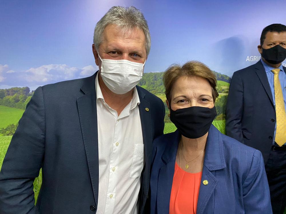 Deputado Dilmar Dal Bosco cumpre agenda em Brasília com Senador Jayme Campos e Ministra Tereza Cristina