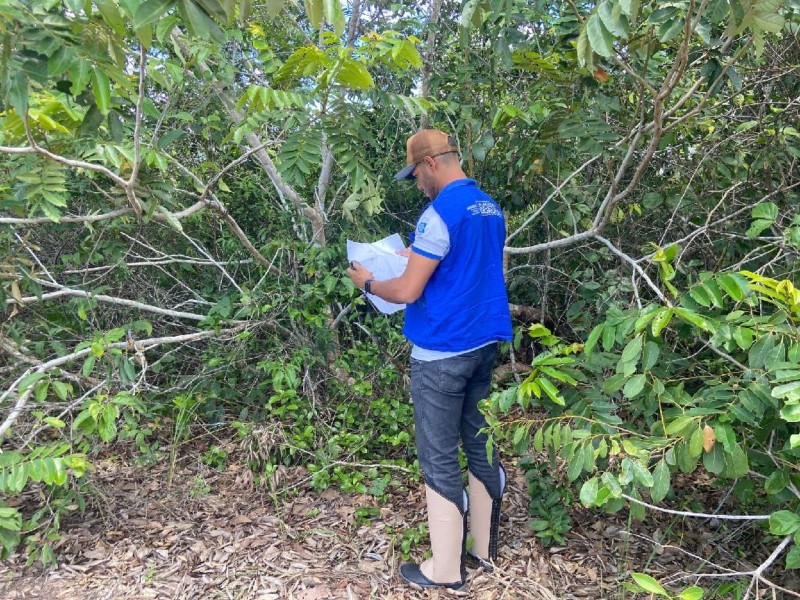 Trabalho de georreferenciamento de área rural. - Foto por: Assessoria|Intermat