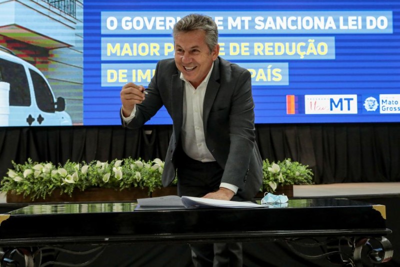 Governador Mauro Mendes sanciona lei do maior pacote de redução de impostos - Foto por: Mayke Toscano/Secom-MT