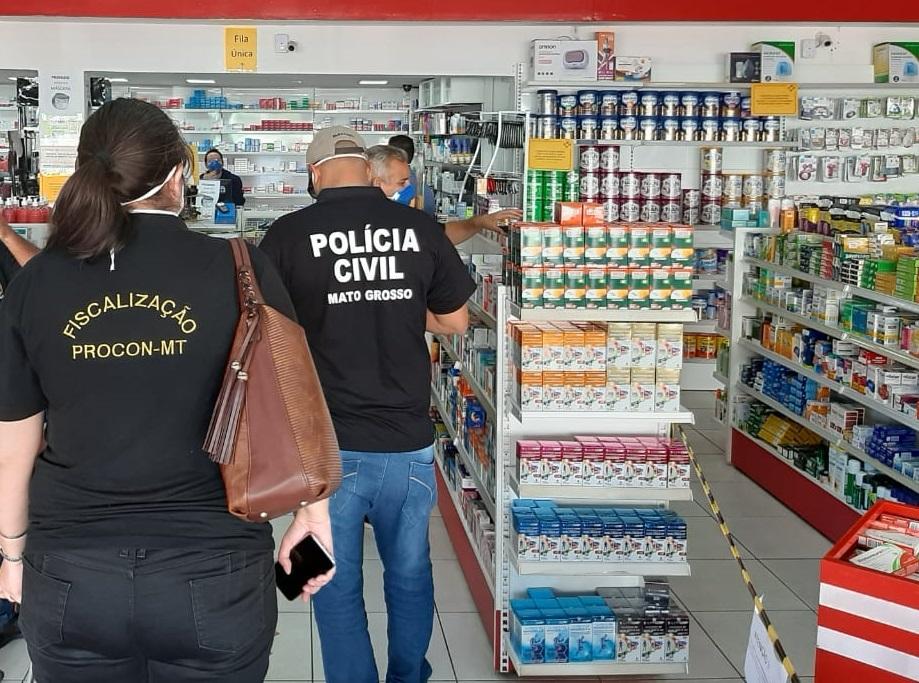 Fiscalização vistoria preços de produtos de higiene e proteção em estabelecimentos comerciais