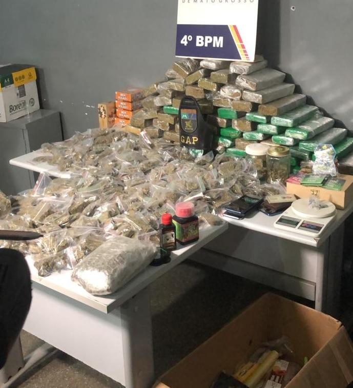 PM apreende 100 quilos de droga de organização criminosa com ramificação no Paraguai