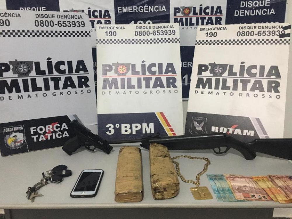 Operação da PM intensifica ações e prende quadrilha com 2kg de droga na zona rural