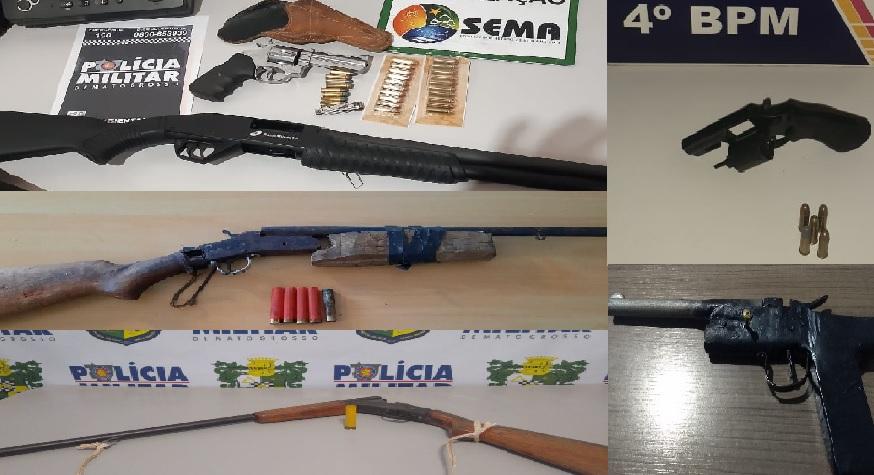 Armas de fogo são tiradas de circulação em Várzea Grande e mais cinco cidades