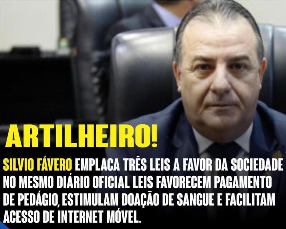 Silvio Fávero emplaca três Leis a favor da sociedade no mesmo Diário Oficial