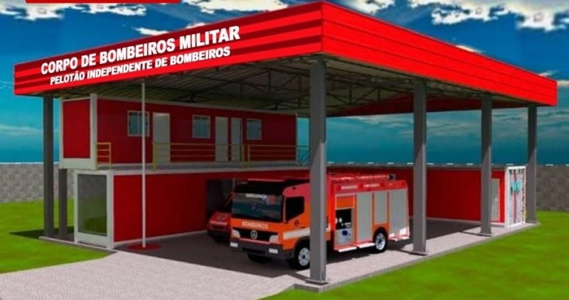 Projeto do Pelotão Independente dos Bombeiros no município de Comodoro. - Foto por: Reprodução