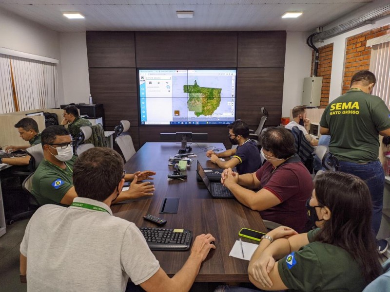Sala de situação e monitoramento do desmatamento ilegal foi custeada com recursos de Ajustamento de Conduta - Foto por: Sema