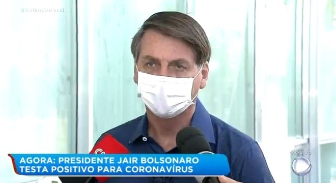 Resultado de teste de Bolsonaro dá positivo para covid-19