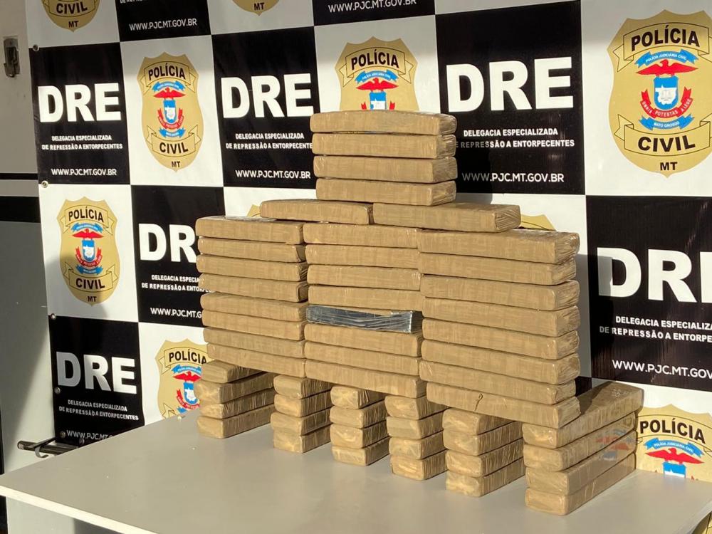 Cinquenta quilos de maconha são apreendidos em área de mata em Várzea Grande