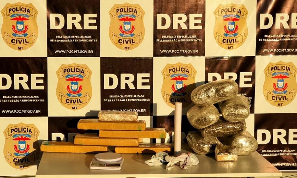 Foragido da Operação Fronteira Fechada é preso com quase 13 quilos de drogas em Cuiabá