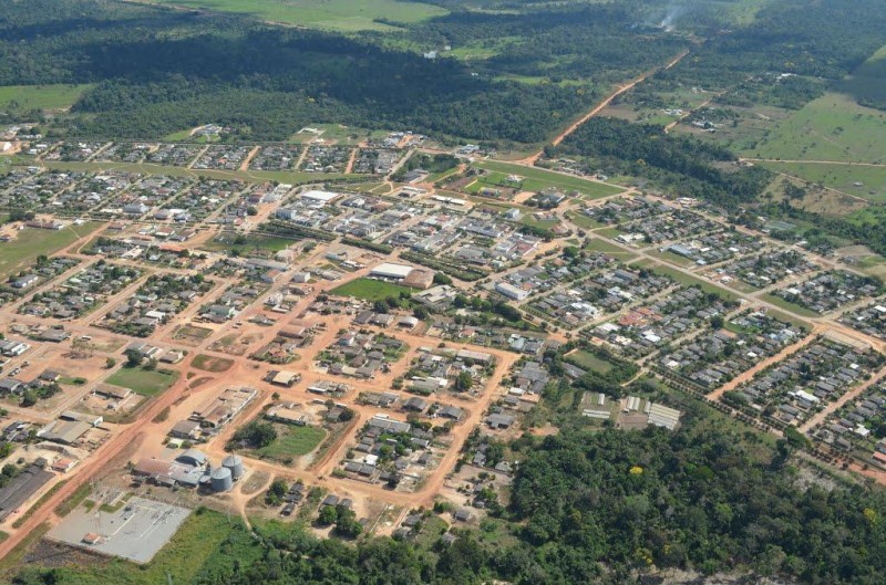 Vista aérea de Paranaíta - Foto por: Prefeitura de Paranaíta