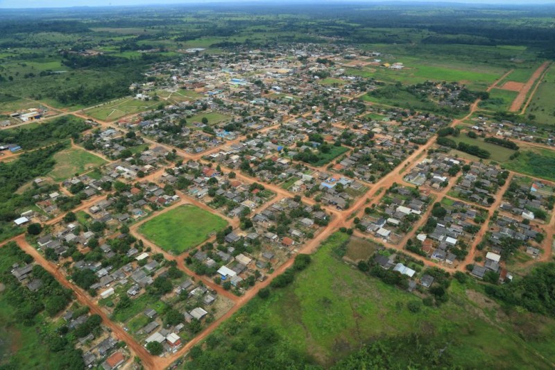 Vista aérea do município de Nova Bandeirantes - Foto por: Câmara Municipal de Nova Bandeirantes
