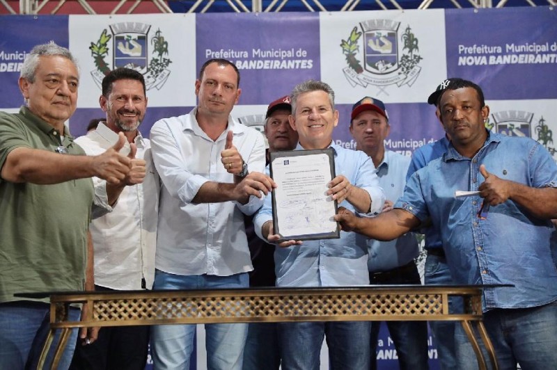 Governador Mauro Mendes assina convênios no município de Nova Bandeirantes - Foto por: Mayke Toscano/Secom-MT