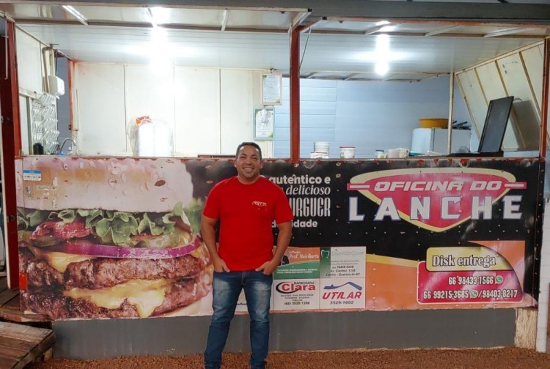 Genilson Santos, proprietário da Oficina do Lanche em Querência - Foto por: Divulgação