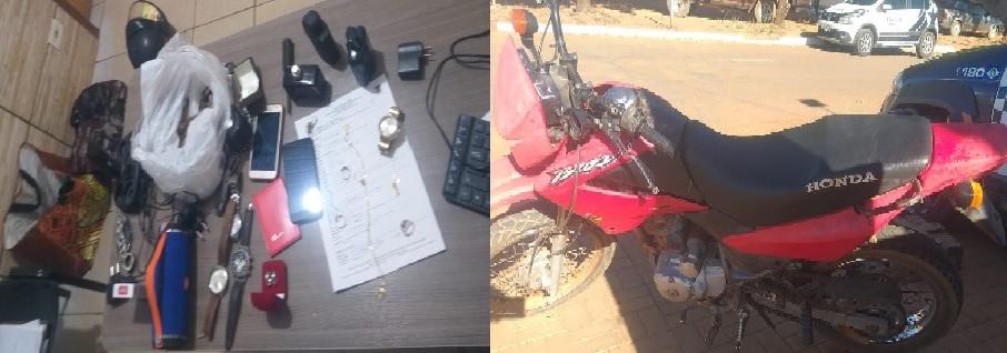 Depois de arrombar três casas, suspeito é detido com produtos furtados em São José do Rio Claro