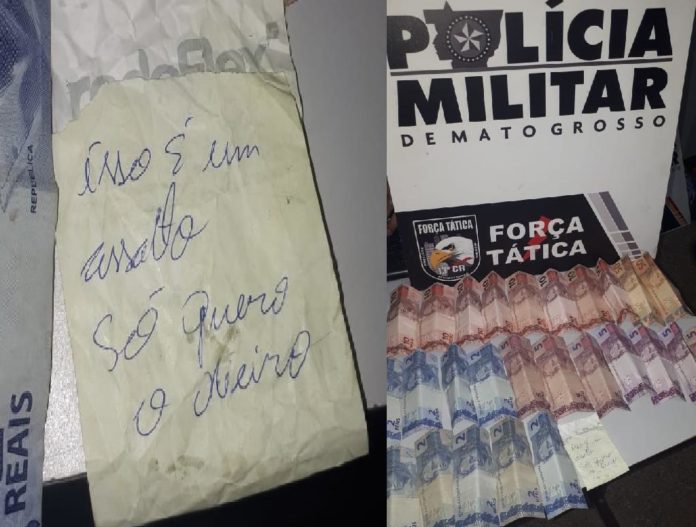 Homem entrega bilhete anunciando roubo e é preso dentro de cemitério em Água Boa