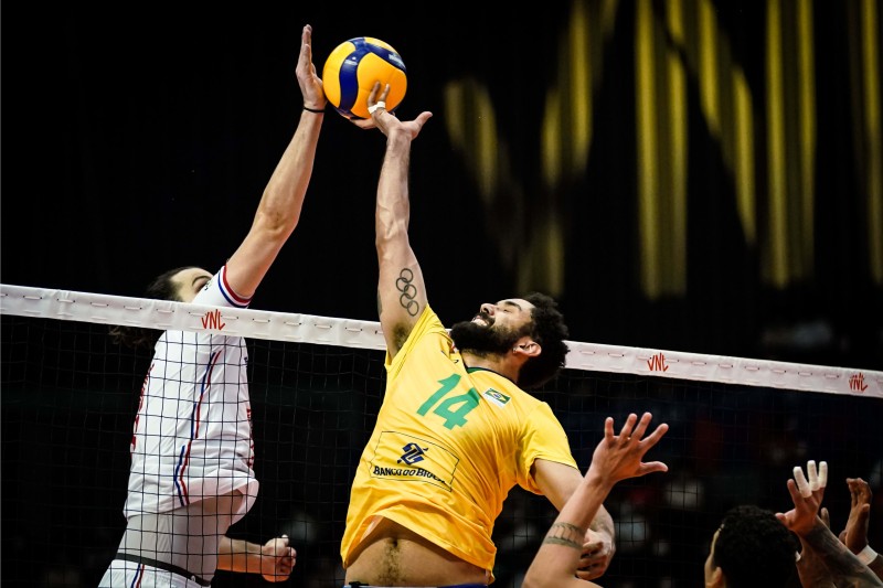 Vôlei do Brasil perde da França na Liga das Nações