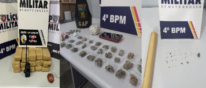 Suspeitos são detidos e drogas tiradas de circulação em três bairros de Várzea Grande