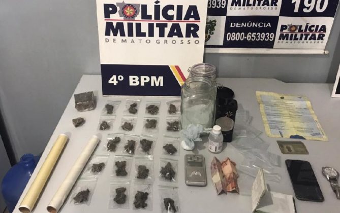 Trio é detido com droga e PM descobre crimes de estelionato em Várzea Grande