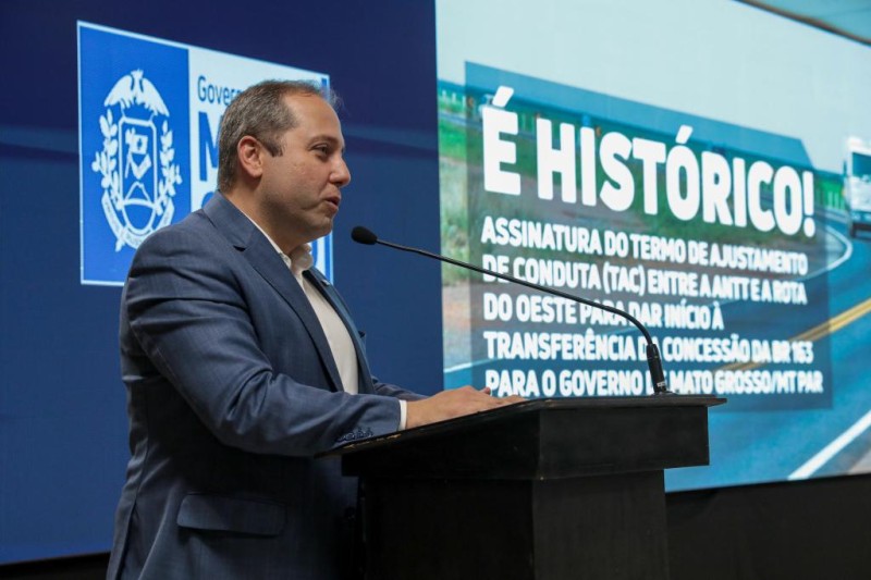 Vitale esteve em Cuiabá para assinar o Termo de Ajustamento de Conduta (TAC) com a Rota do Oeste