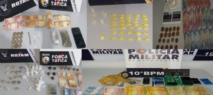 PM tira droga de circulação em oito bairros da capital; 11 foram presos