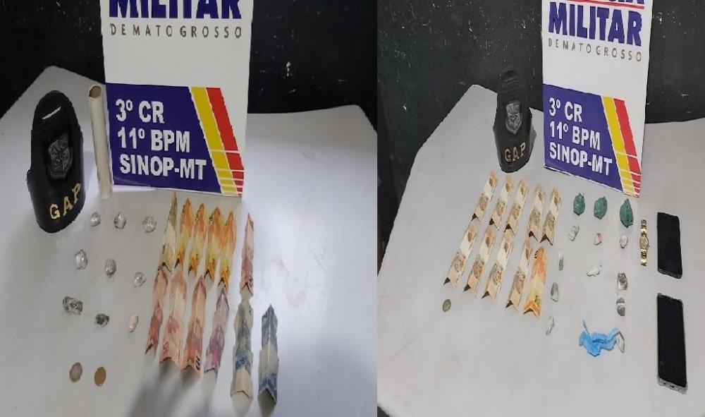 Homem e adolescentes são pegos com droga em bairros de Sinop