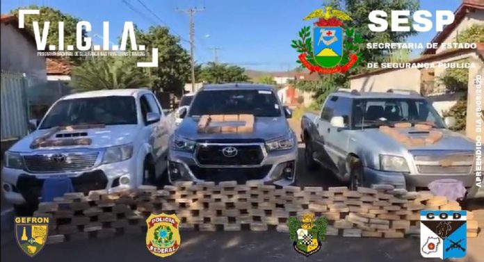 Policiais de Mato Grosso, Goiás e federais apreendem mais de 230 quilos de drogas