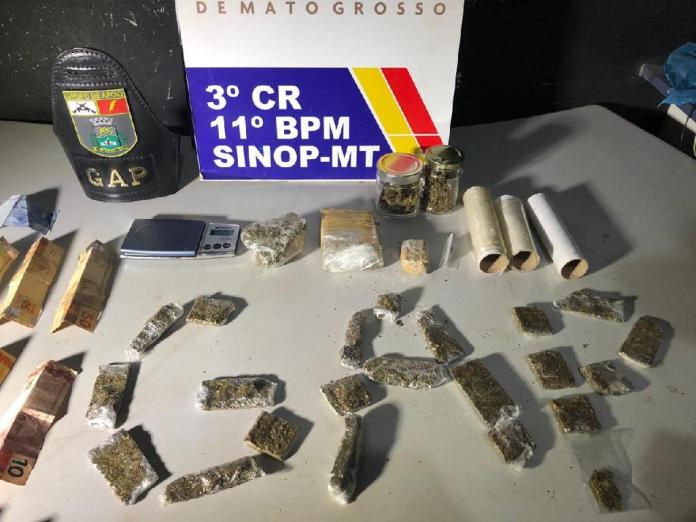 Polícia apreende 1 kg de maconha e fecha boca de fumo em Sinop