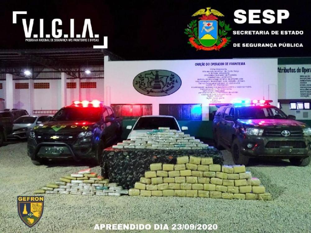 Ações do Gefron resultam na apreensão de quase 800 quilos de drogas durante esta semana