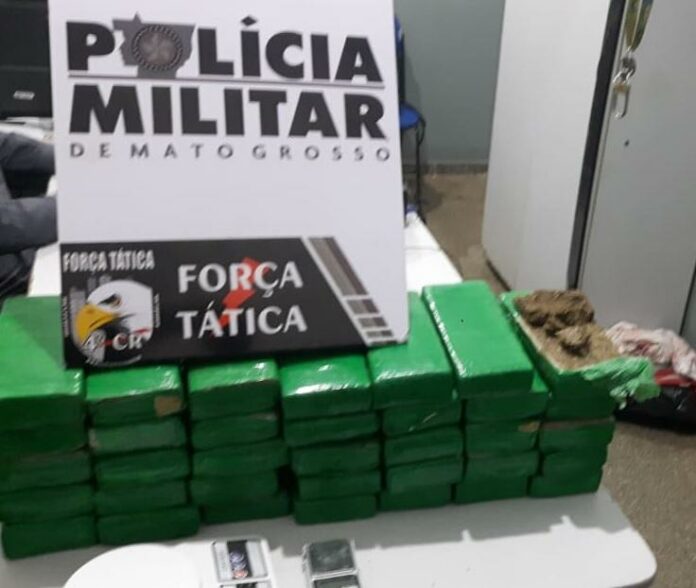 Polícia encontra 32 kg de maconha em residência no interior de MT