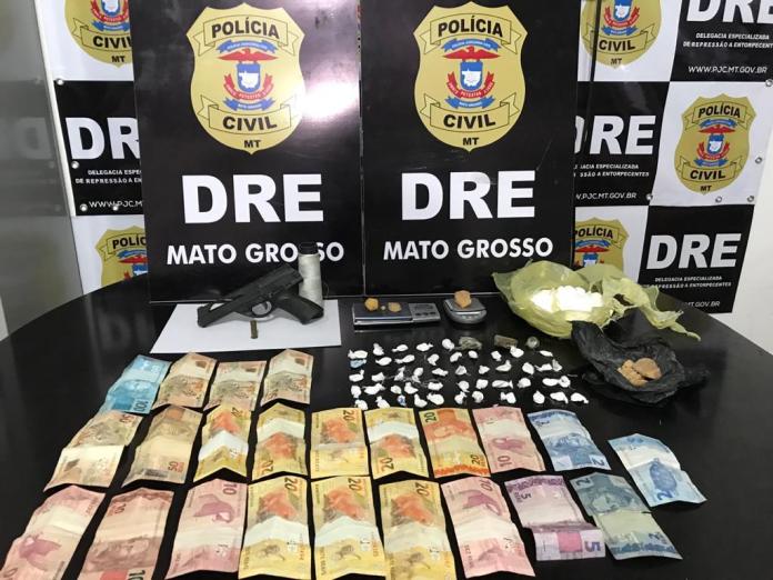 Traficante é preso com maconha, pasta base e cocaína em Mato Grosso