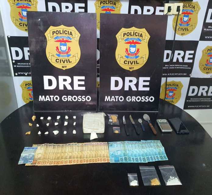 Polícia Civil prende traficante e fecha ponto de venda de cocaína em Cuiabá