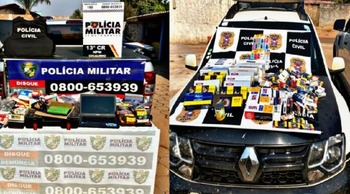 PM e PJC prendem suspeitos de furtos a estabelecimentos comerciais em Cocalinho