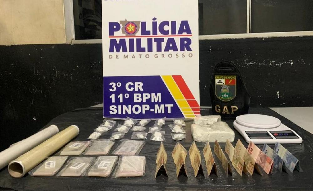 Homem é preso com cocaína avaliada em R$ 40 mil em Sinop