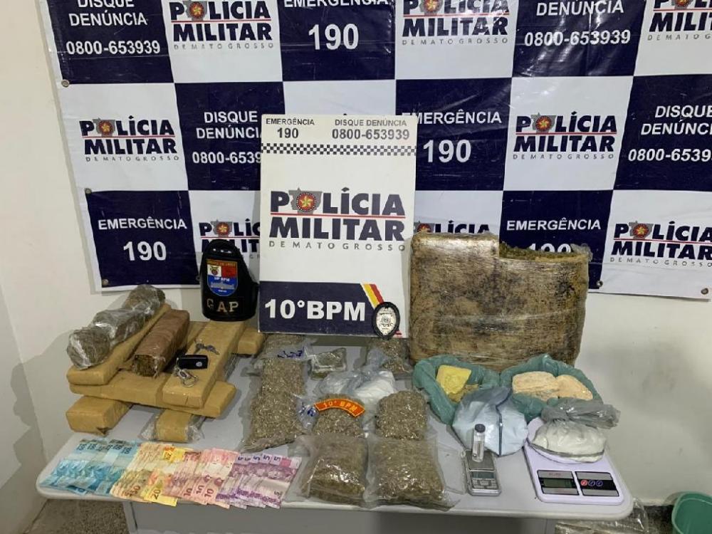 Trio é preso com grande quantidade em drogas em Cuiabá