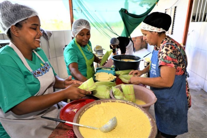 Pamonha de Carne Seca é uma das iguarias de milho que estão fazendo sucesso na 4ª Edição do Festival, que vai até domingo (23)